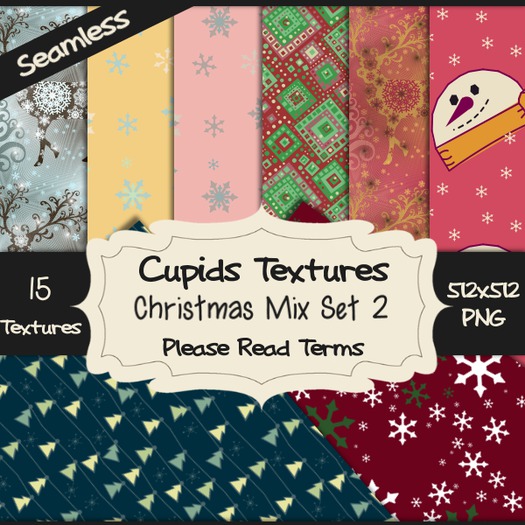 *Cupids Textures * 15 CHRISTMAS MIX SET 2