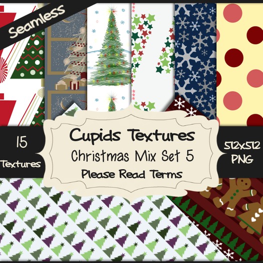 *Cupids Textures * 15 CHRISTMAS MIX SET 5