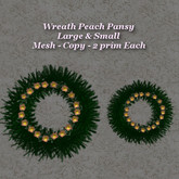 Wreath Peach Pansy Lge & Sm
