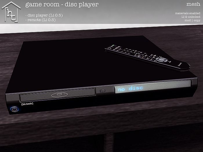 [ht:home] game room - disc player