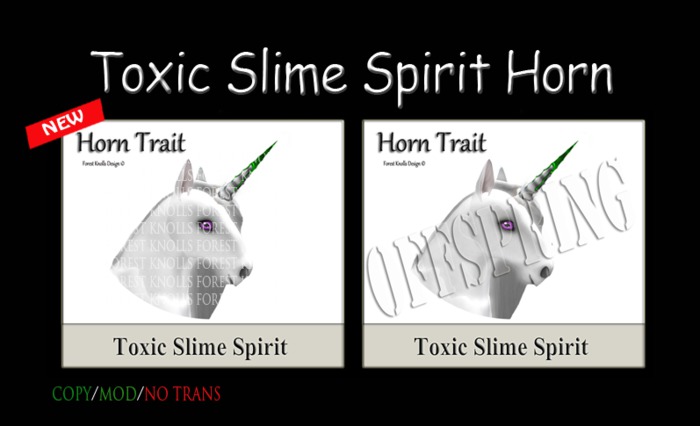 HORN TOXIC SLIME SPIRIT SIGNS