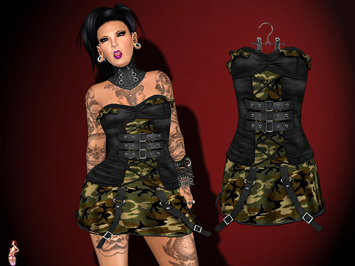 ~SF~Camo Punk Dress