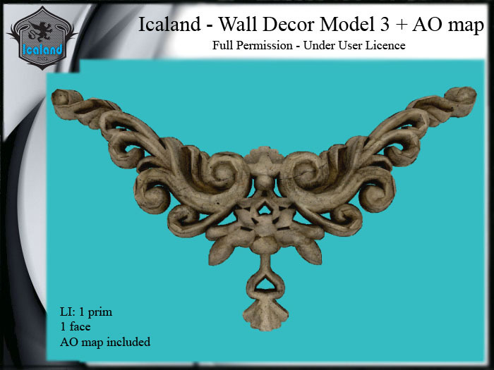 Icaland - Wall Decor Model 3 + AO map