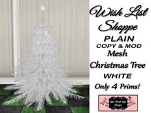 [List Wish Shoppe] Christmas Trees Plain-WHITE