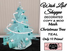 [Wish List Shoppe] MESH Designer Christmas Tree-TEAL