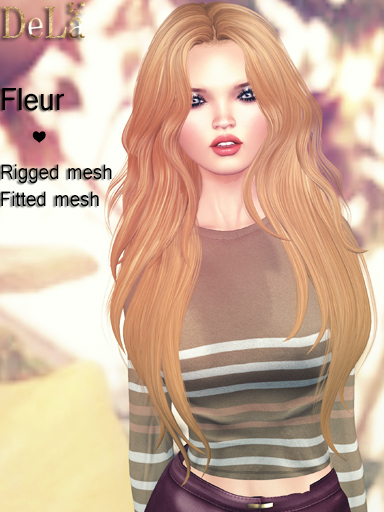 =DeLa*= Mesh Hair "Marinel" Orange Browns