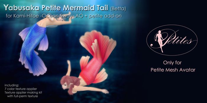 <Yabusaka> Petite Mermaid Tail (Betta)-DEMO