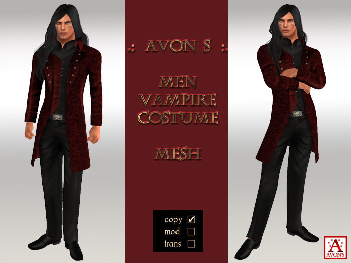 .: AVON'S :. Men vampire costume - Mesh