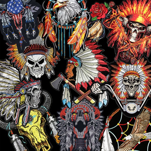 ~WD~ Biker Patches Native Pack 1