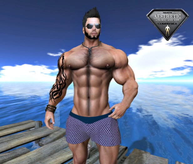 [D.Cavalieri] - Shorts Net - Fitted Mesh