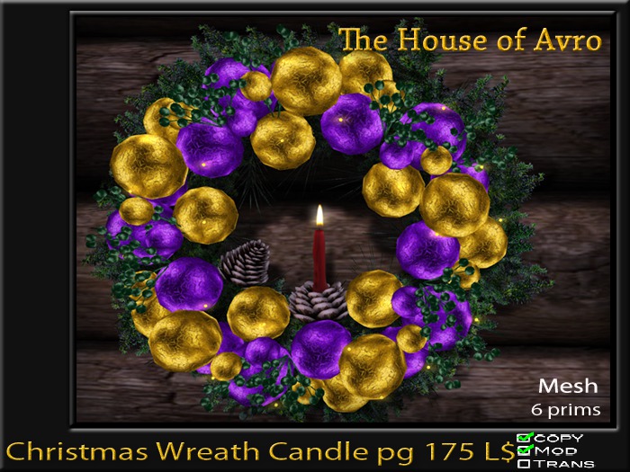 Christmas Wreath red gold Boxed