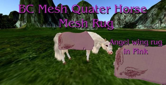 BCQH Mesh Rug Pink Wings