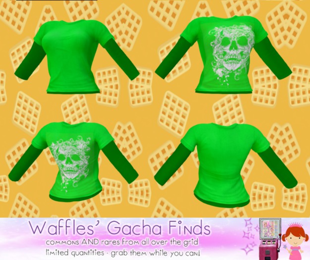 *WM* Women's Skull Baseball Jersey Green