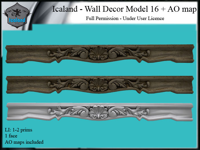 Icaland - Wall Decor Model 16 + AO map
