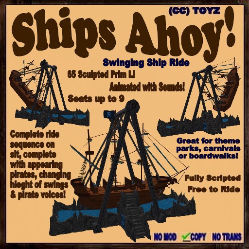 (CC) Amusement Park: Ships Ahoy -Musical Swinging Carnival Ride
