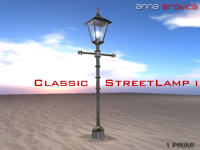 AnnaErotica - Classic Streetlamp I - Auto On/Off, 6 Textures - 1 Prim!