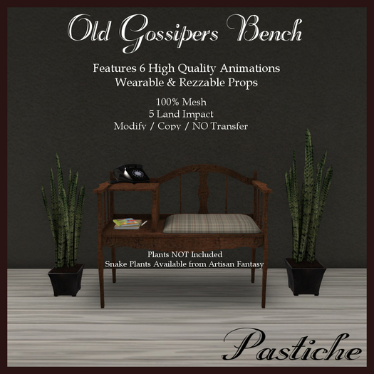 *Pastiche* Old Gossipers Bench