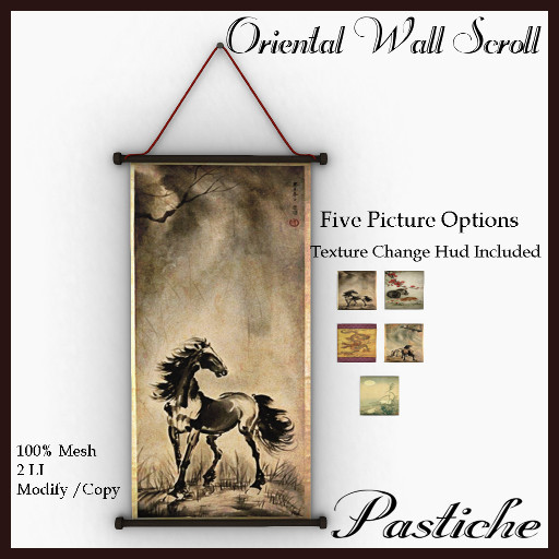 *Pastiche* Oriental Wall Scroll (Texture Change)