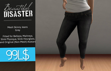 Beautiful Disaster - Mesh Skinny Jeans [Blue]
