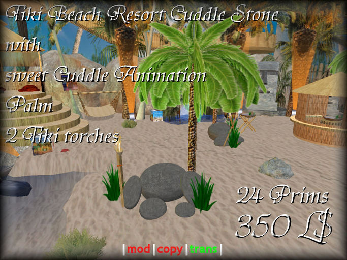 Tiki Beach Resort Cuddle Stone (boxed)