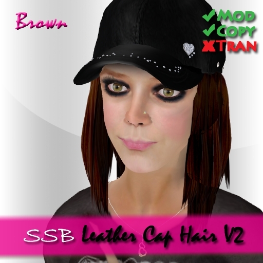 SSB Leather Cap Hair V2 (Brown)