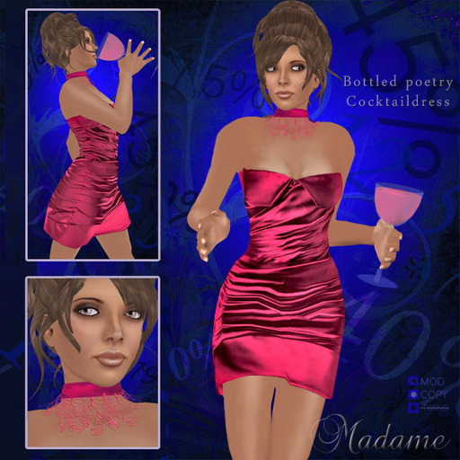 Madame Haute Couture - Bottled Poetry, rose - pink cocktail dress