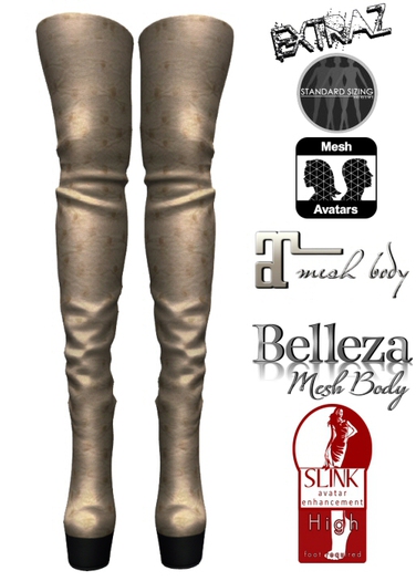 ExtrAZ - Cream High Boots