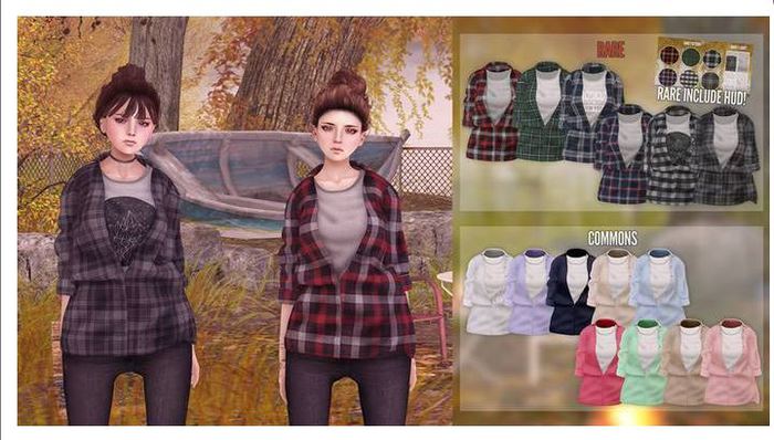 * Cocoroni : check shirt gacha Ivory XS