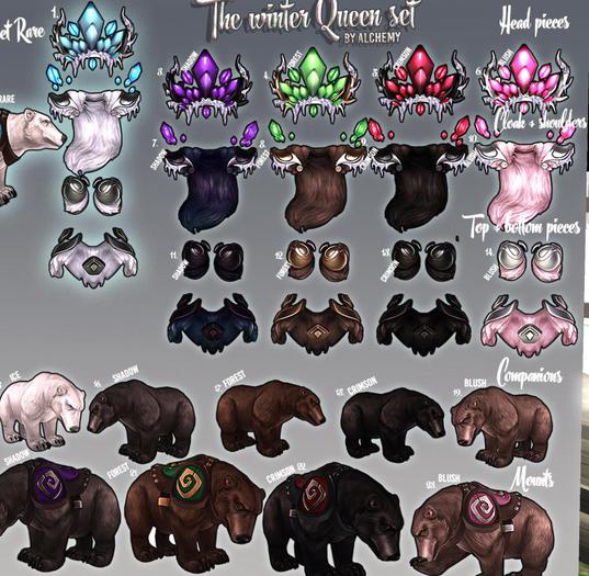 Alchemy. Winter Queen - Head Piece - Shadow [box]