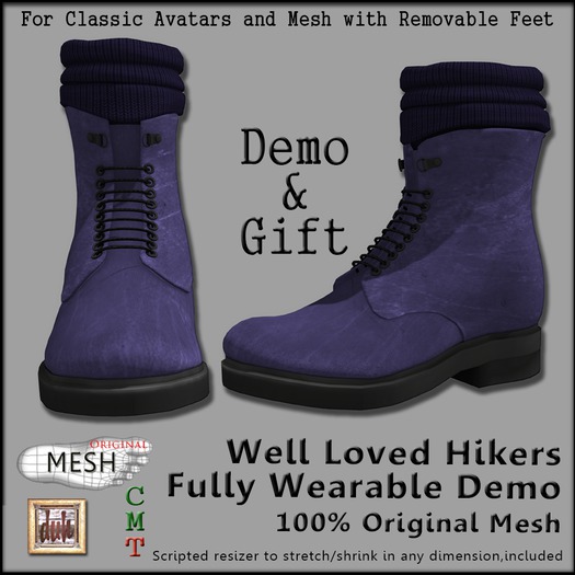 ::Duh!:: Grape (Purple)  Well Loved Hiking Boots Demo/Gift