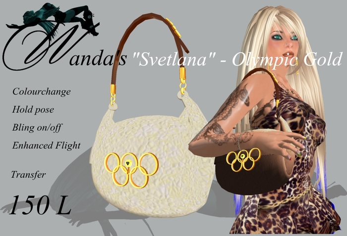 Handbag - Wanda's 'Svetlana' Olympic Handbag * Gold
