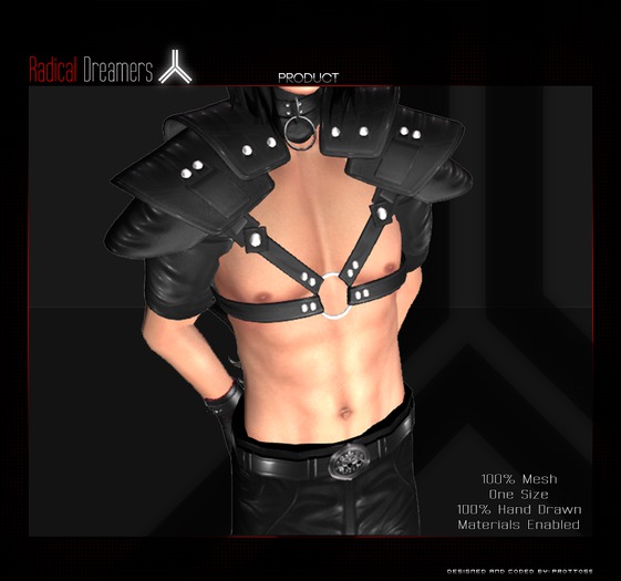 .:RD:. DEMO Dominus Leather Spaulders BOXED