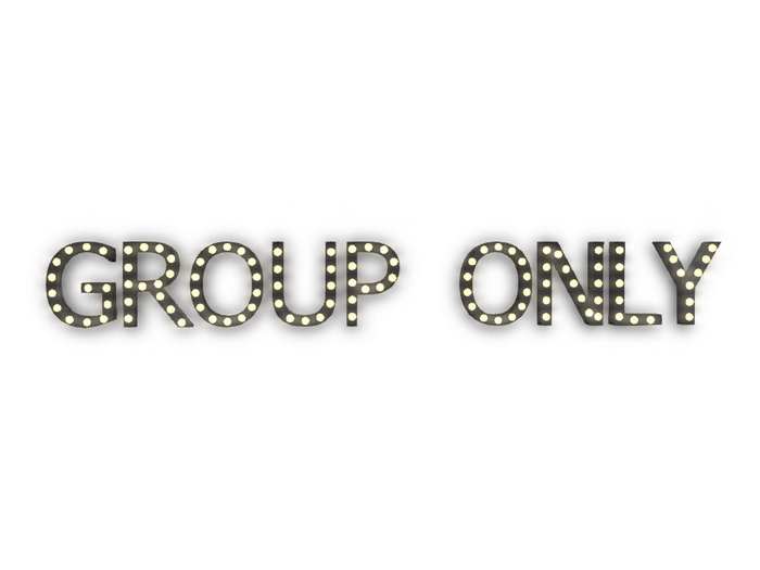 [Px] "GROUP ONLY" Illuminated Light Bulbs Sign