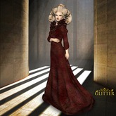 *GLITTER* MISTERY MESH GOWN RED WINE