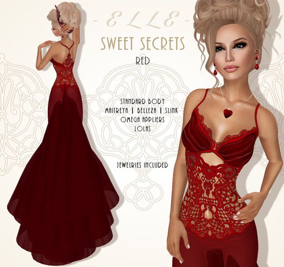 48h FLASH SALE! -E L L E- Sweet Secrets - Red