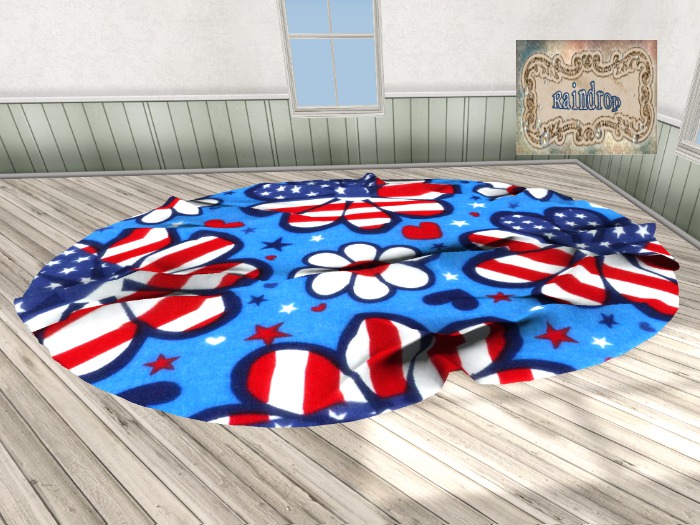 :Raindrop: - Blue Peace Rug