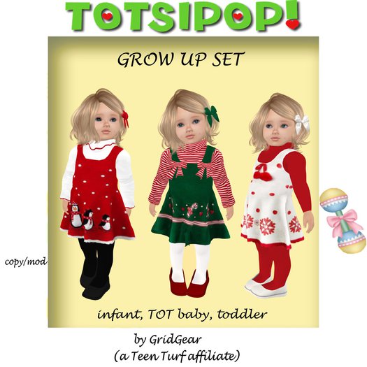 TOTSIPOP! Set Of Three Hearts Dress