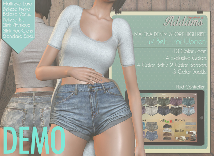Addams // Malena Denim Short High Rise // DEMO