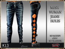 K13- MESH WOMAN JEANS HOLES