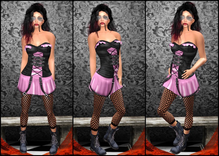 Punk Dress Outfit Lucy Pink