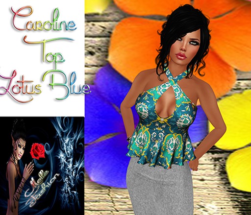 Caroline Top Lotus Blue