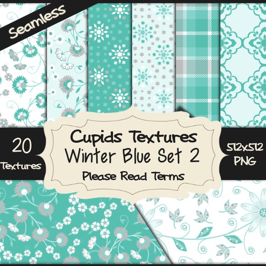 *Cupids Textures * 20 WINTER BLUE SET 2