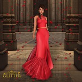 *GLITTER* ELLE GOWN & PANTS MESH PURE WHITE