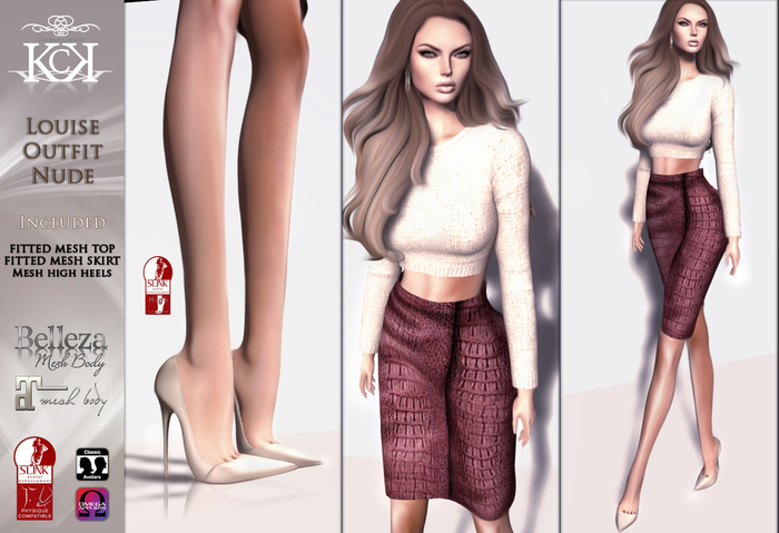 :::KC::: {Louise Outfit Nude}