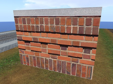 High Resolution Stone Capped Ornamental Brick Wall with Full Perm Texture Included 2506