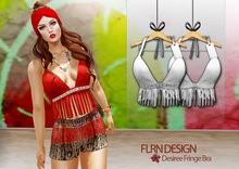 [FLRN] Desiree Fringe Bra White