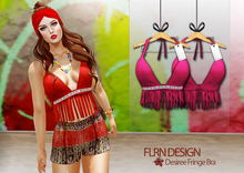 Desiree Fringe Bra Pink