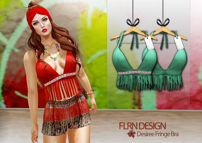 Desiree Fringe Bra Mint