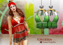 [FLRN] Desiree Fringe Bra Green