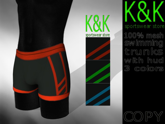 K&K 100% Mesh Mens Swimming Trunks